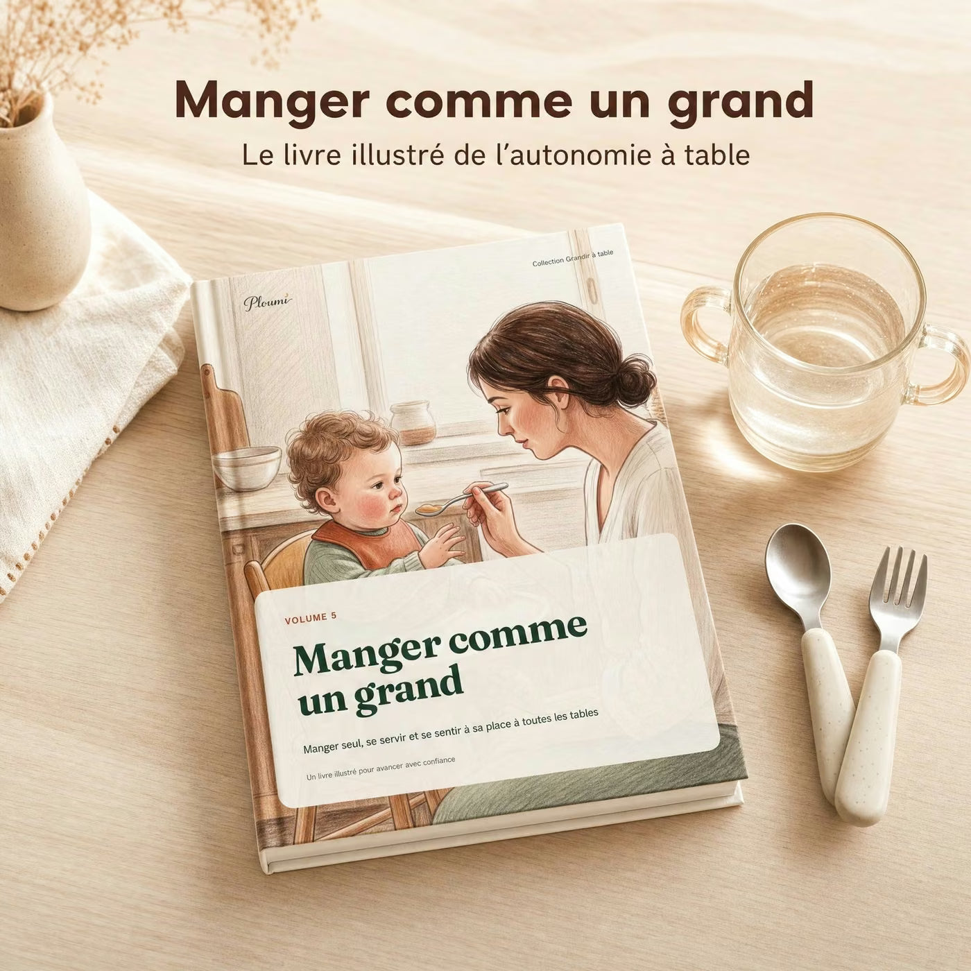 Le livre Manger comme un grand posé sur une table de cuisine