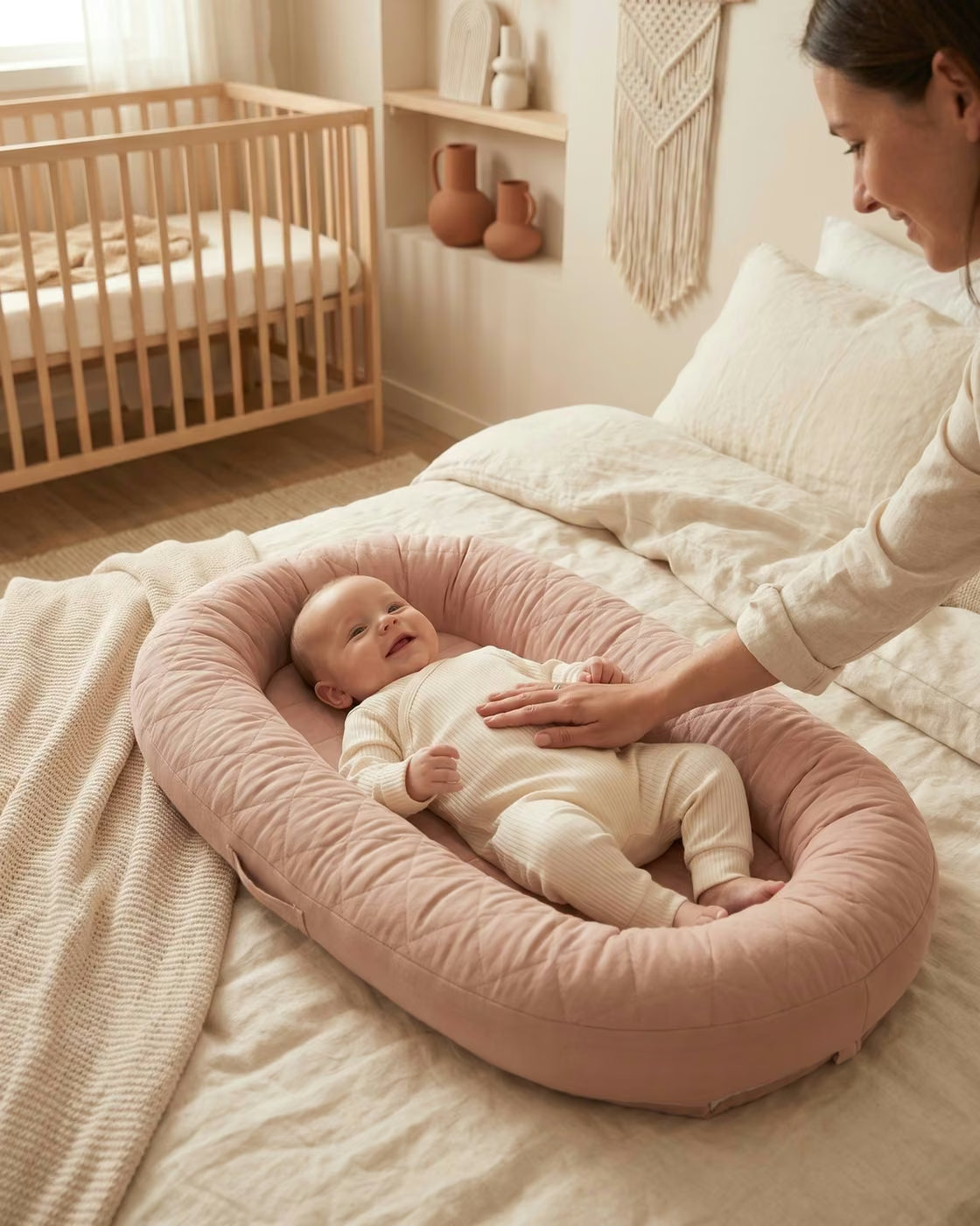 Bébé installé dans son nid cocon