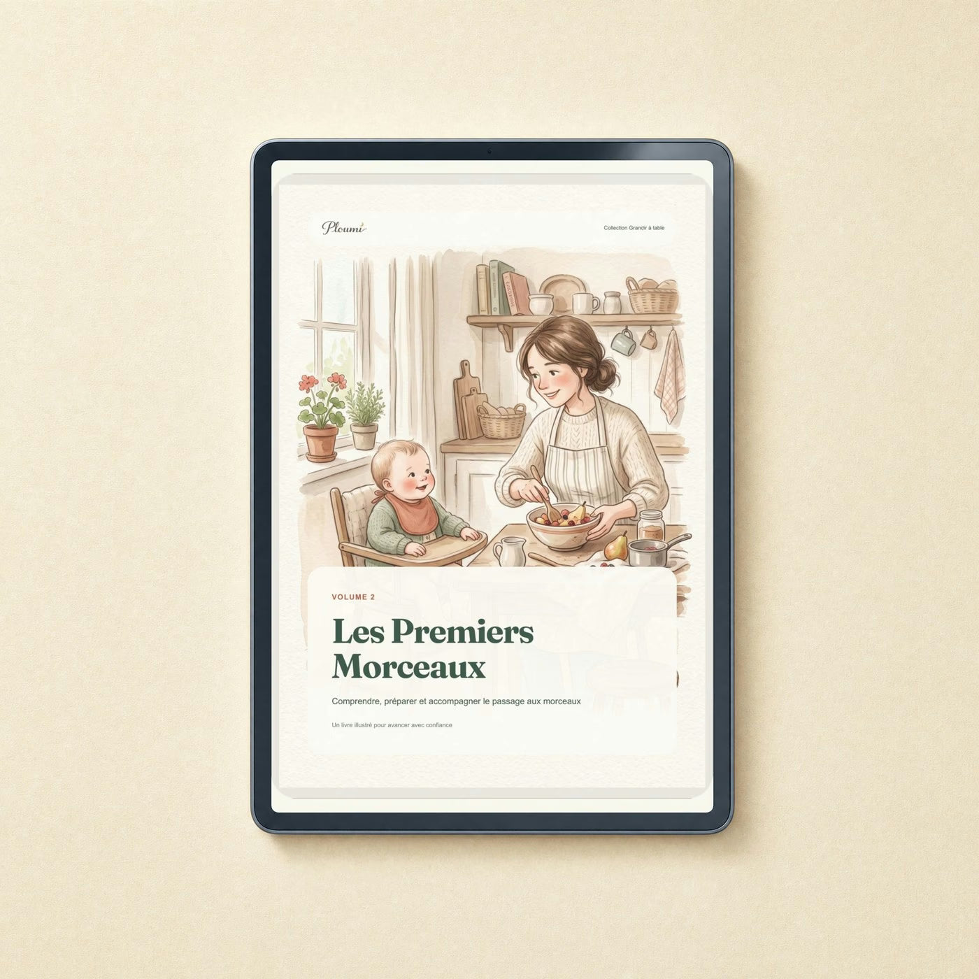Le volume 2, Les Premiers Morceaux, ouvert sur une tablette posée à plat