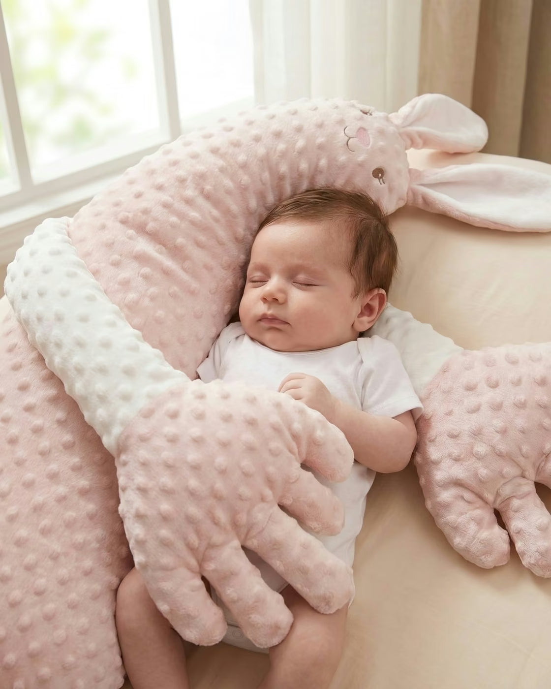 Bébé apaisé avec son compagnon