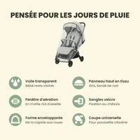 Les détails de la housse en six points