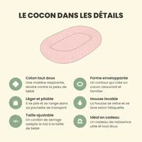 Coton tout doux, forme enveloppante, léger et pliable, housse lavable
